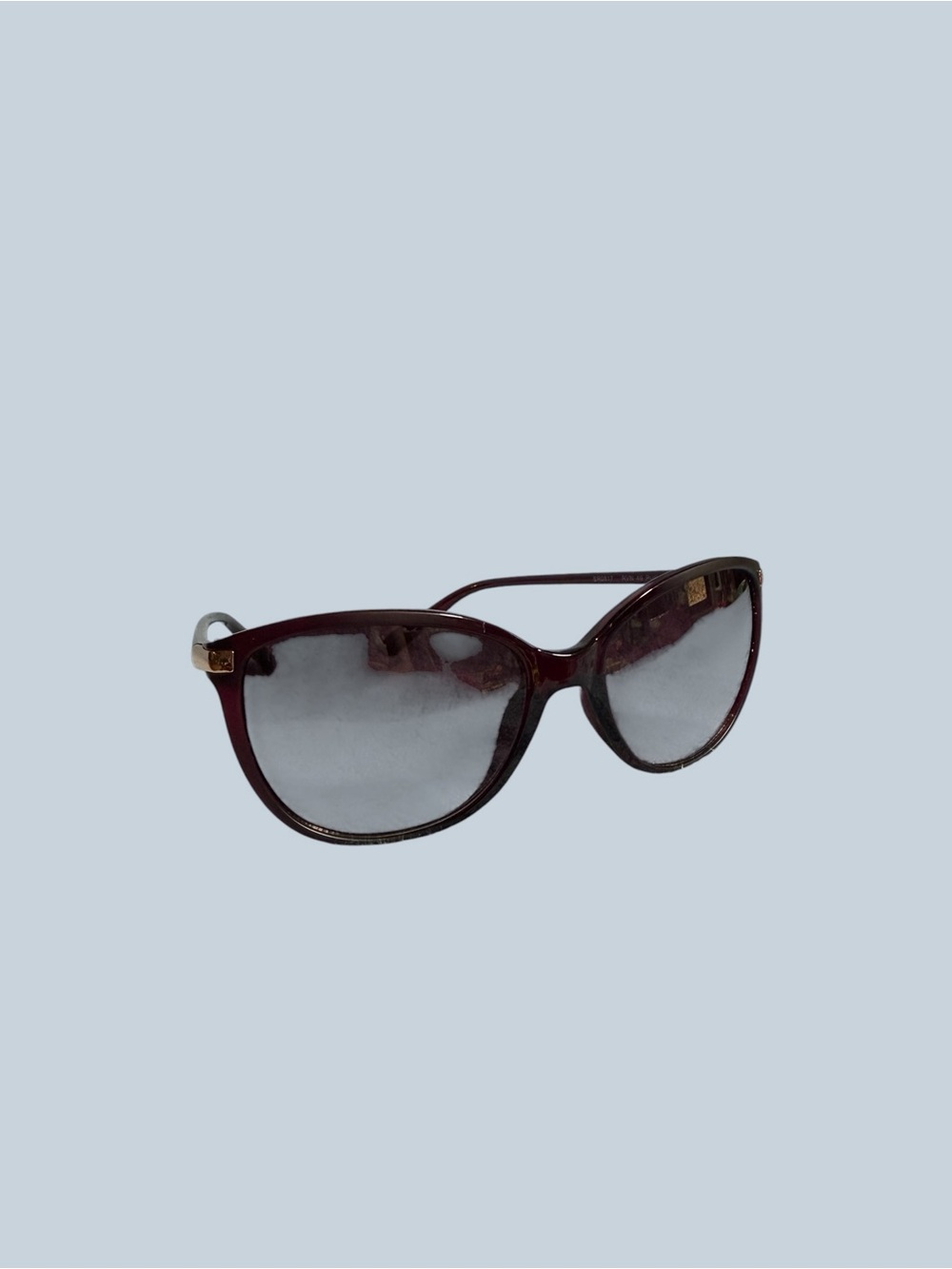 Women's Dark Brown Cat-Eye Sunglasses with Gold Accent - Picture 8 of 15